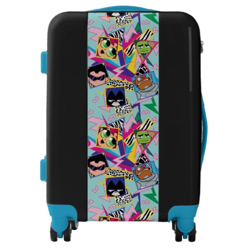 Teen Titans Go  Retro 90s Group Collage Luggage
