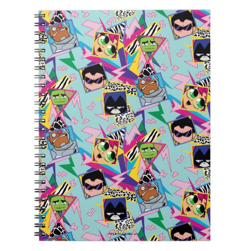 Teen Titans Go  Retro 90s Group Collage Notebook