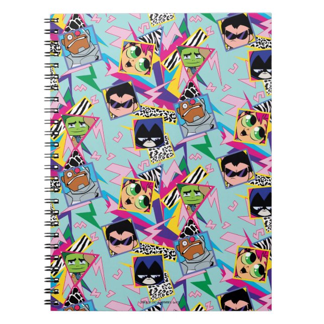 Teen Titans Go! | Retro 90's Group Collage Notebook (Front)