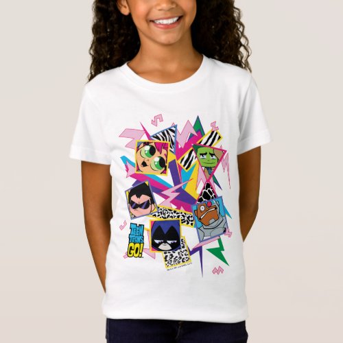 Teen Titans Go  Retro 90s Group Collage T_Shirt