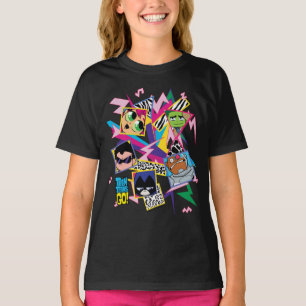 Teen Titans Go!   Retro 90's Group Collage T-Shirt