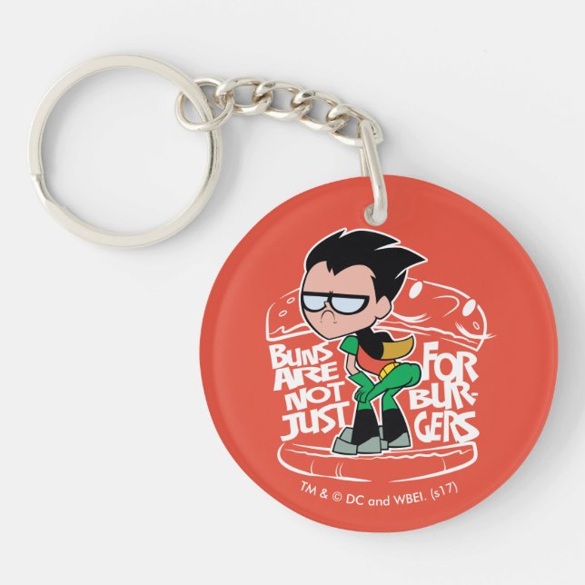 Teen Titans Go! | Robin Booty Scooty Buns Keychain (Front)