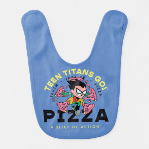 Teen Titans Go! Robin "Truth Justice Pizza" Baby Bib
