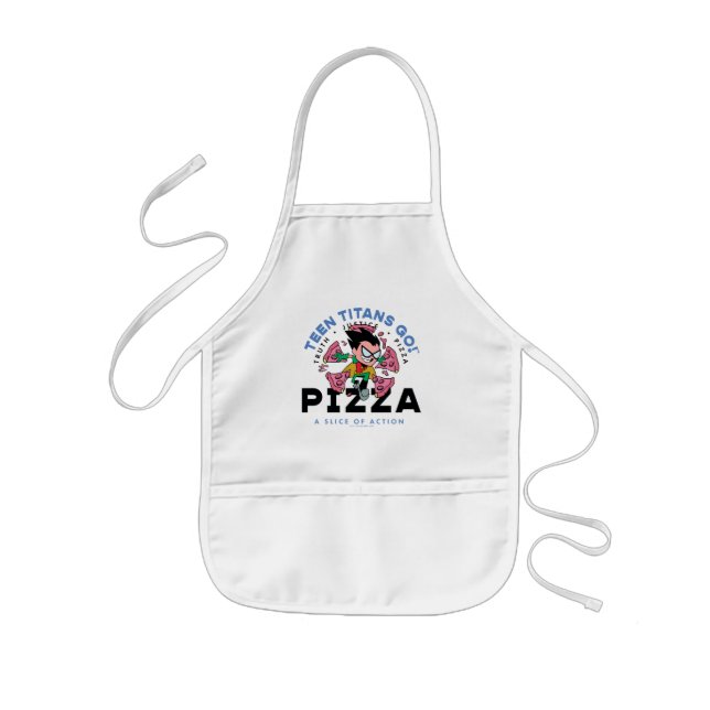 Teen Titans Go! Robin "Truth Justice Pizza" Kids' Apron (Front)
