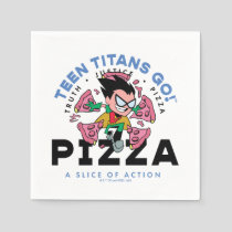 Teen Titans Go! Robin "Truth Justice Pizza" Napkins
