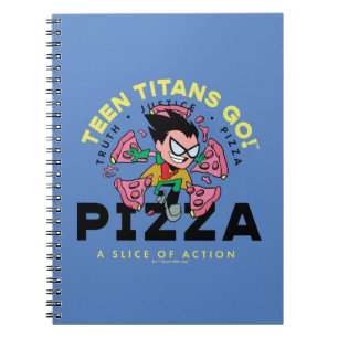 Teen Titans Go! Robin "Truth Justice Pizza" Notebook