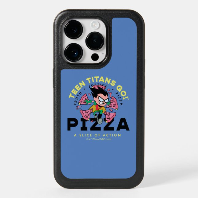 Teen Titans Go! Robin "Truth Justice Pizza" Otterbox iPhone Case (Back)
