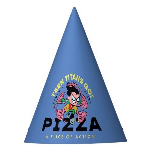Teen Titans Go Robin Truth Justice Pizza Party Hat