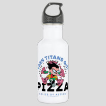Teen Titans Go! Robin "Truth Justice Pizza" Stainless Steel Water Bottle