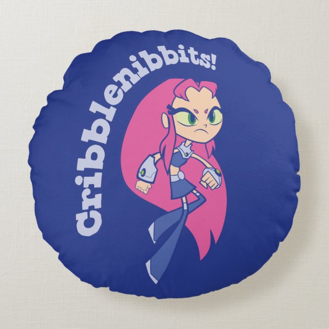 Teen Titans Go! | Starfire "Cribblenibbits!" Round Pillow (Front)