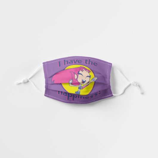 Teen Titans Go! | Starfire "I Have The Happiness" Kids' Cloth Face Mask (Front, Unfolded)