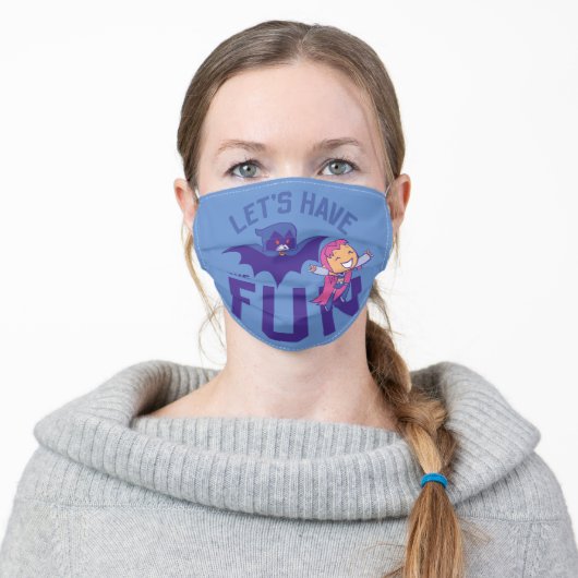 Teen Titans Go! | Starfire & Raven "Have The Fun" Adult Cloth Face Mask (Worn)