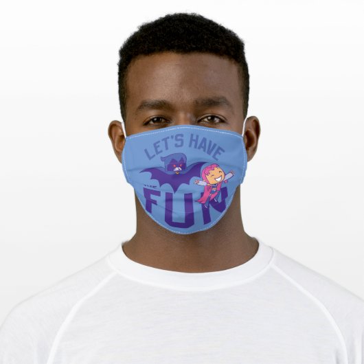 Teen Titans Go! | Starfire & Raven "Have The Fun" Adult Cloth Face Mask (Worn)