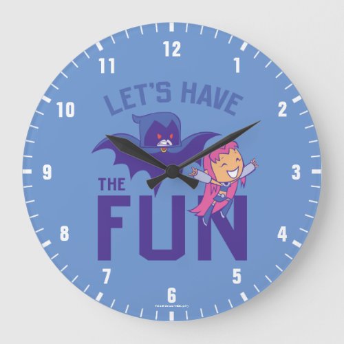 Teen Titans Go  Starfire  Raven Have The Fun Large Clock