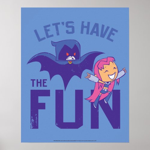 Teen Titans Go  Starfire  Raven Have The Fun Poster