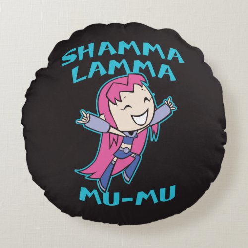 Teen Titans Go  Starfire Shamma Lamma Mu_Mu Round Pillow
