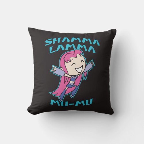 Teen Titans Go  Starfire Shamma Lamma Mu_Mu Throw Pillow