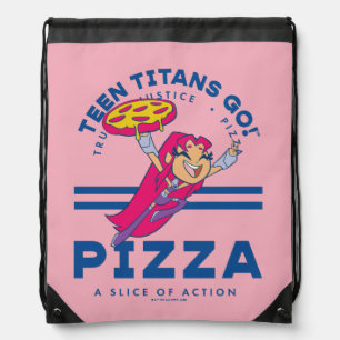 Teen Titans Go! Starfire "Truth Justice Pizza" Drawstring Bag