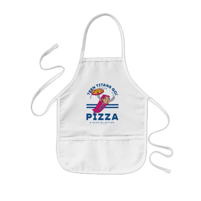 Teen Titans Go! Starfire "Truth Justice Pizza" Kids' Apron (Front)