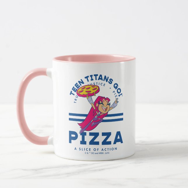 Teen Titans Go! Starfire "Truth Justice Pizza" Mug (Left)