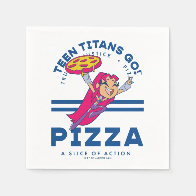 Teen Titans Go! Starfire "Truth Justice Pizza" Napkins (Front)