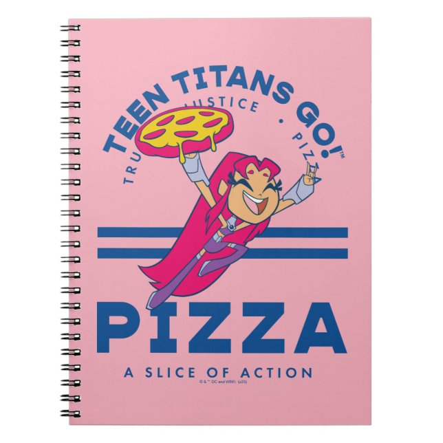 Teen Titans Go! Starfire "Truth Justice Pizza" Notebook (Front)