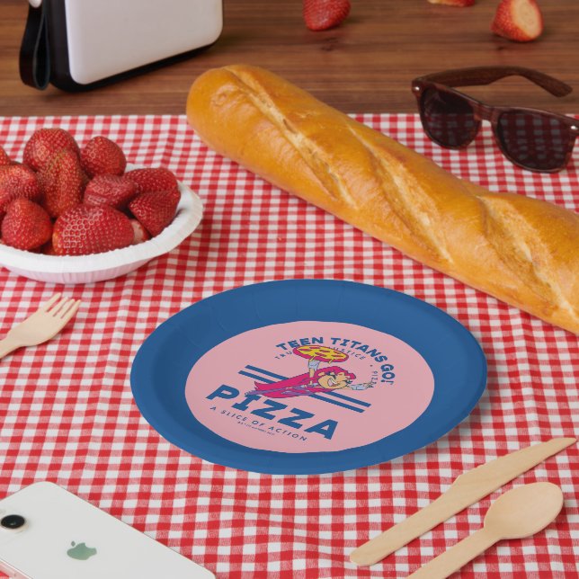 Teen Titans Go! Starfire "Truth Justice Pizza" Paper Plates (Picnic)