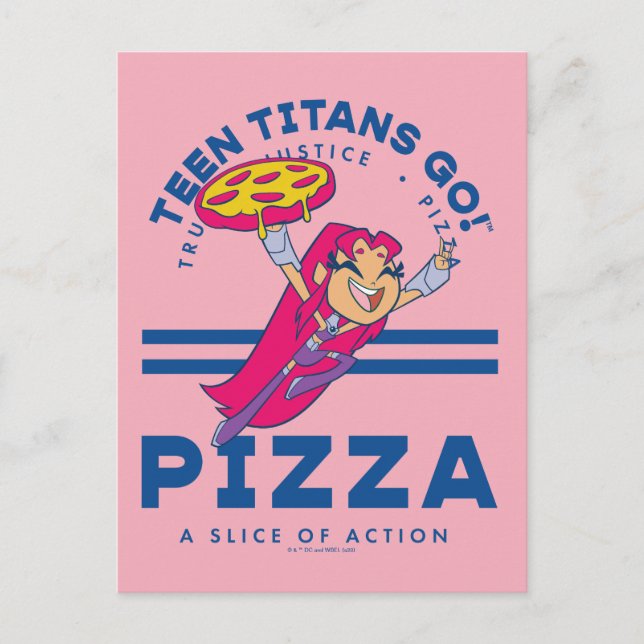 Teen Titans Go! Starfire "Truth Justice Pizza" Postcard (Front)