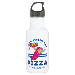 Teen Titans Go! Starfire "Truth Justice Pizza" Stainless Steel Water Bottle