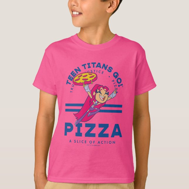 Teen Titans Go! Starfire "Truth Justice Pizza" T-Shirt (Front)