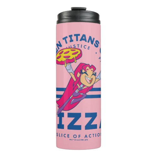 Teen Titans Go Starfire Truth Justice Pizza Thermal Tumbler