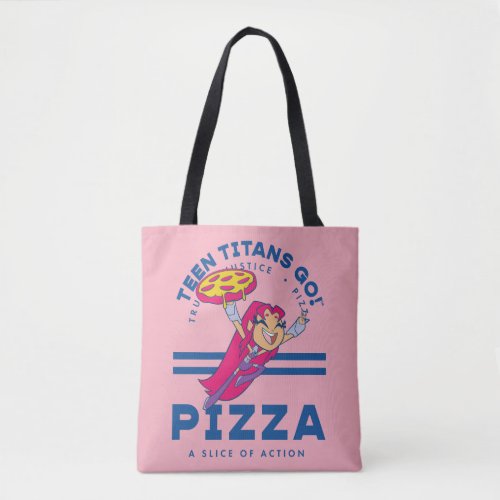 Teen Titans Go Starfire Truth Justice Pizza Tote Bag