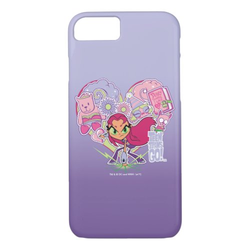 Teen Titans Go  Starfires Heart Punch Graphic iPhone 87 Case
