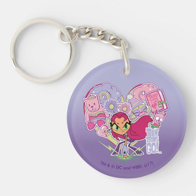 Teen Titans Go! | Starfire's Heart Punch Graphic Keychain (Front)