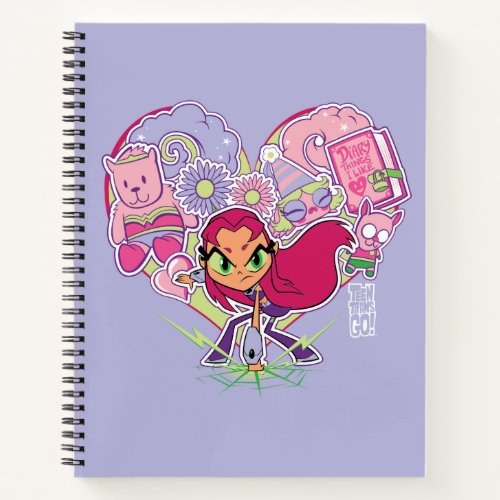 Teen Titans Go  Starfires Heart Punch Graphic Notebook