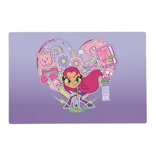 Teen Titans Go  Starfires Heart Punch Graphic Placemat