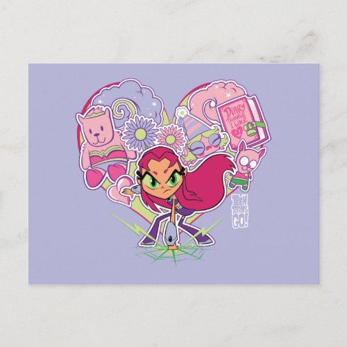 Teen Titans Go  Starfires Heart Punch Graphic Postcard
