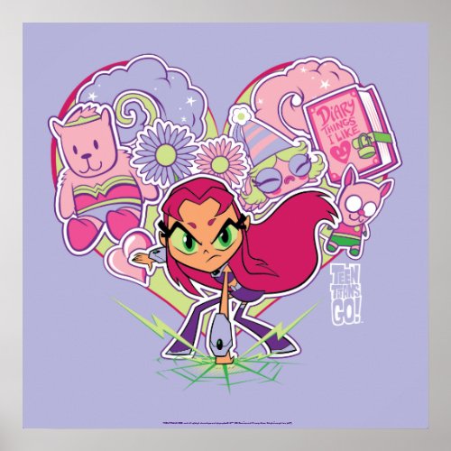 Teen Titans Go  Starfires Heart Punch Graphic Poster