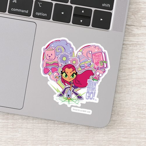Teen Titans Go  Starfires Heart Punch Graphic Sticker