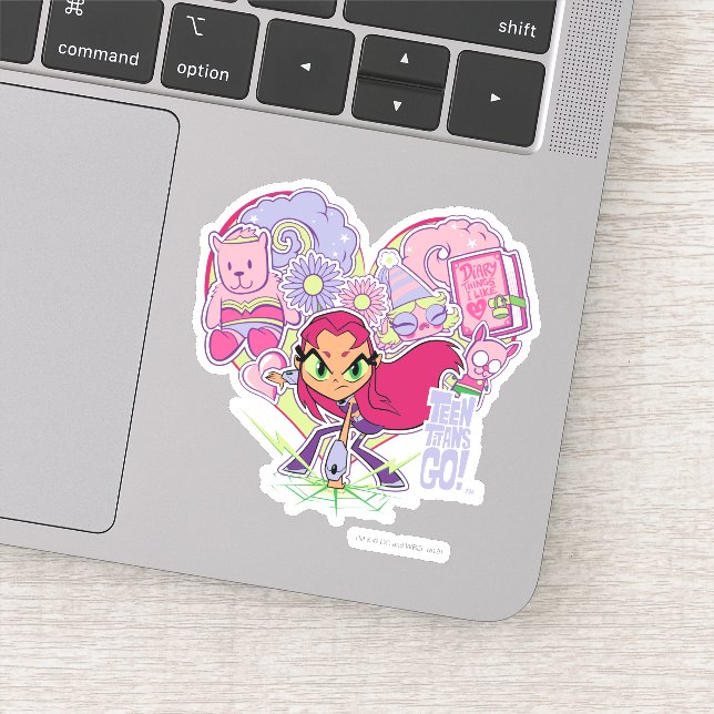 Teen Titans Go! | Starfire's Heart Punch Graphic Sticker (Detail)