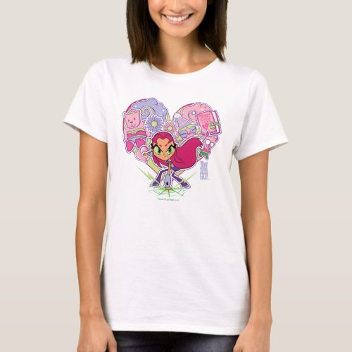 Teen Titans Go  Starfires Heart Punch Graphic T_Shirt