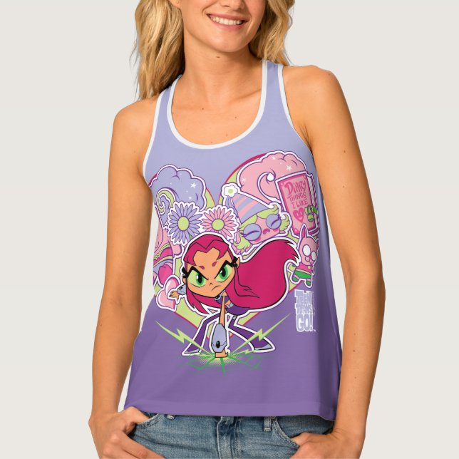 Teen Titans Go! | Starfire's Heart Punch Graphic Tank Top (Front)