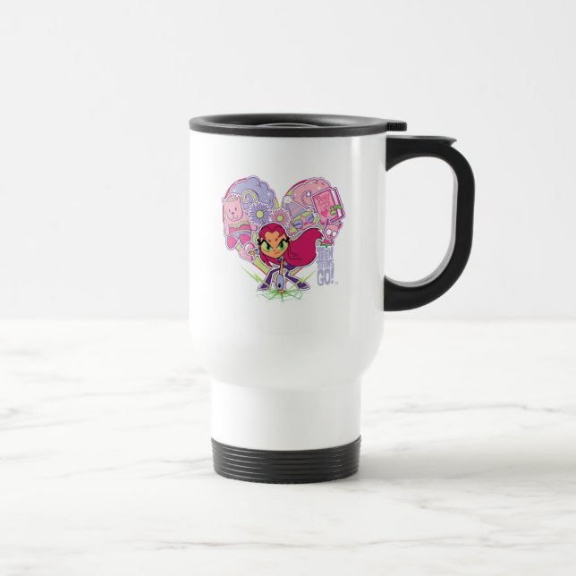 Teen Titans Go! | Starfire's Heart Punch Graphic Travel Mug (Right)