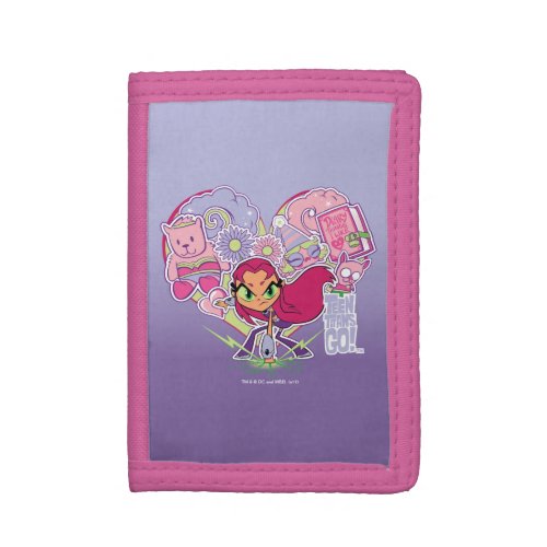 Teen Titans Go  Starfires Heart Punch Graphic Tri_fold Wallet