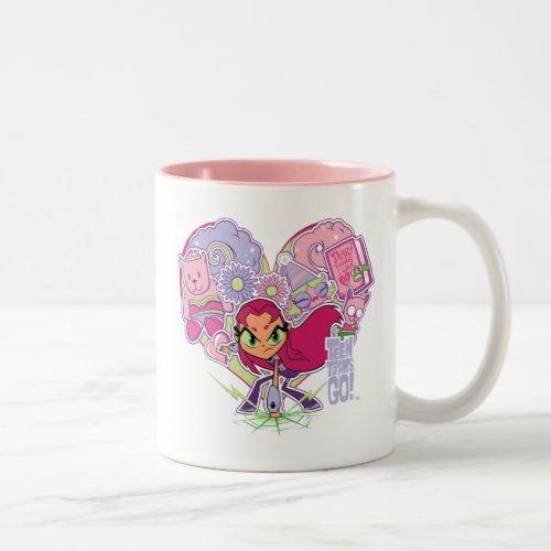 Teen Titans Go  Starfires Heart Punch Graphic Two_Tone Coffee Mug