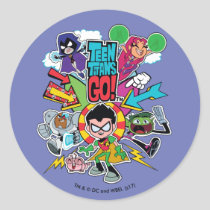 Teen Titans Go! | Team Arrow Graphic Classic Round Sticker