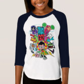 Teen Titans Go Group Sitting Custom T-Shirt Personalize Birthday Tshirt  Robin