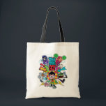 Teen Titans Go! | Team Arrow Graphic Tote Bag<br><div class="desc">The Teen Titans rush off to save the day in this fast-paced, arrow themed graphic. Raven, Starfire, Cyborg, Robin, and Beast Boy are rushing forward around the Teen Titans Go! logo, with Silkie too! Get your Teen Titans Go! team graphic on a shirt, tote bag, or any of your favorite...</div>