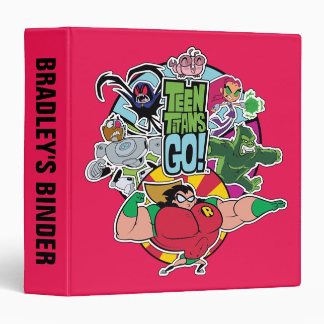Teen Titans Go! | Team Group Graphic Binder (Front/Spine)