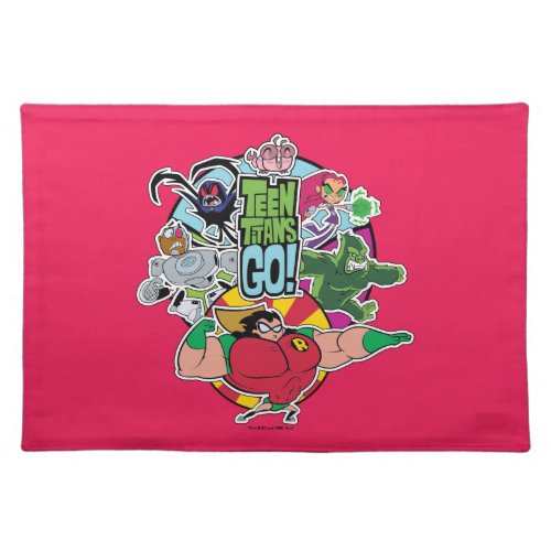 Teen Titans Go  Team Group Graphic Cloth Placemat